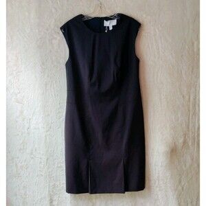 Hugo Boss Delilia Virgin Wool Sleeveless Pencil Dress Lined Brown Women's Sz 10